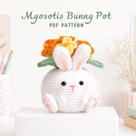 Myosotis Bunny Pot Crochet Pattern, PDF Pattern, Amigurumi Bunny Flower Pot, Crochet Easter Bunny, DIY Handmade Gift, Instant Download