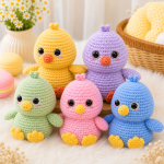 Baby Chick Crochet Pattern PDF, Cute Chick Amigurumi Plush Tutorial, Easter Chicken Crochet Pattern, Digital Download
