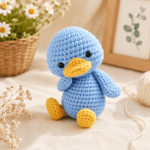 Cute Duck Crochet Pattern PDF, Baby Duck Amigurumi Tutorial, Easter Duck Plush Pattern, Kawaii Animal Crochet Pattern, Digital Download - Image 4