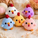 Cute Chicken Amigurumi Crochet Pattern PDF, Kawaii Farm Animal Plush Tutorial, Crochet Toy Pattern, Handmade Gift Idea, Digital Download