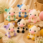 Crochet Cow Pattern PDF, Amigurumi Cow Crochet Pattern, Cute Cow Amigurumi, Farm Animal Crochet, Cow Plushie Pattern, DIY Crochet Toy