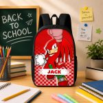 Custom Name Knuckles School Backpack, Personalized SN Characters School Bag, DN Back to School Gift 4516864438 - Image 13