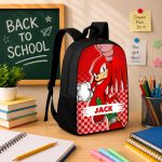 Custom Name Knuckles School Backpack, Personalized SN Characters School Bag, DN Back to School Gift 4516864438 - Image 14