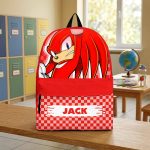 Custom Name Knuckles School Backpack, Personalized SN Characters School Bag, DN Back to School Gift 4516864438 - Image 2
