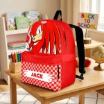 Custom Name Knuckles School Backpack, Personalized SN Characters School Bag, DN Back to School Gift 4516864438 - Image 5