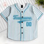 Custom Name Number Baseball Jersey, Personalized White Navy Baseball Jersey, Baseball Team Uniform