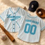 Custom Name Number Baseball Jersey, Personalized White Navy Baseball Jersey, Baseball Team Uniform - Image 2