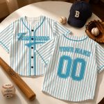 Custom Name Number Baseball Jersey, Personalized White Navy Baseball Jersey, Baseball Team Uniform - Image 3