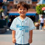 Custom Name Number Baseball Jersey, Personalized White Navy Baseball Jersey, Baseball Team Uniform - Image 5