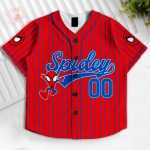 Custom Name Number Spidey Kids and Youth Baseball Jersey, Superhero Baseball Jersey, Summer Vacation - Image 4
