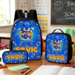 Custom Name SN School Backpack, Personalized SN Characters School Bag, DN Back to School Gift 4521202985 - Image 2