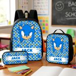 Custom Name SN School Backpack Set, Personalized SN Characters School Bag, DN Back to School Gift 4519517120
