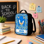 Custom Name SN School Backpack Set, Personalized SN Characters School Bag, DN Back to School Gift 4519517120 - Image 6
