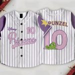Custom Rapunzel Princes Kids and Youth Baseball Jersey, DN Tangled Baseball Jersey, Summer Vacation