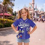 Custom SNTH Kids and Youth Baseball Jersey, SN Character Baseball Jersey, Summer Vacation - Image 2