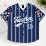 Custom Teacher Kid And Youth Baseball Jersey, Personalized Back To School Shirt, Teacher Appreciation Gift - Image 6