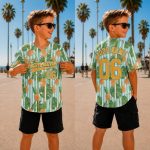 Custom Team Name Tropical Flower Baseball Jersey, Personalized Hawaii Floral Baseball Shirt, Summer Team Gift - Image 10