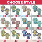 Custom Team Name Tropical Flower Baseball Jersey, Personalized Hawaii Floral Baseball Shirt, Summer Team Gift - Image 13