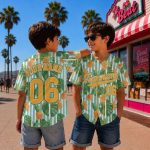 Custom Team Name Tropical Flower Baseball Jersey, Personalized Hawaii Floral Baseball Shirt, Summer Team Gift - Image 2