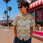 Custom Team Name Tropical Flower Baseball Jersey, Personalized Hawaii Floral Baseball Shirt, Summer Team Gift - Image 8