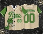 Custom Toy Story Rex Kids and Youth Baseball Jersey, Pixar Toy Story Baseball Jersey, Summer Vacation - Image 2
