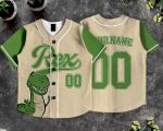 Custom Toy Story Rex Kids and Youth Baseball Jersey, Pixar Toy Story Baseball Jersey, Summer Vacation - Image 4