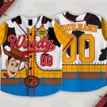 Custom Toy Story Woody Kids and Youth Baseball Jersey, Aldult Unisex Varsity Baseball Jersey, Summer Vacation