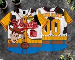 Custom Toy Story Woody Kids and Youth Baseball Jersey, Aldult Unisex Varsity Baseball Jersey, Summer Vacation - Image 4