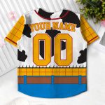 Custom Toy Story Woody Kids and Youth Baseball Jersey, Aldult Unisex Varsity Baseball Jersey, Summer Vacation - Image 5