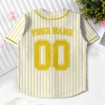 Custom White Gold Baseball Jersey, Personalized Name Number Tee, Kids Sports Apparel - Image 6