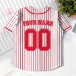 Custom White Red Baseball Jersey, Personalized Team Shirt, Kids Sports Apparel - Image 6