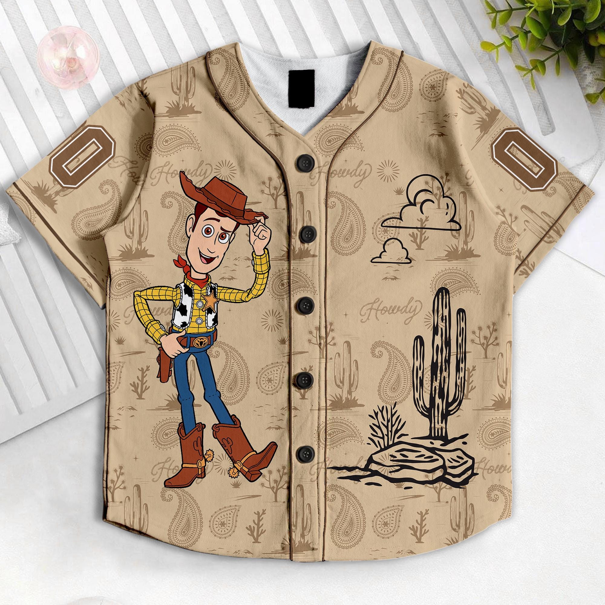 Custom Woody Baseball Jersey, Personalized Toy Story Baseball Shirt, Summer Vacation Custom Woody Baseball Jersey, Personalized Toy Story Baseball Shirt, Summer Vacation - Image 1