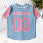 Cutsom Bo Peep Kids and Youth Baseball Jersey, Toy Story Pink Blue Baseball Jersey, Summer Vacation - Image 5