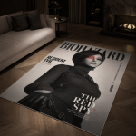 Cyber Spy Woman Area Rug Futuristic Gothic Home Decor Modern Area Rug Non-Slip Floor Mat Stylish Home Decor