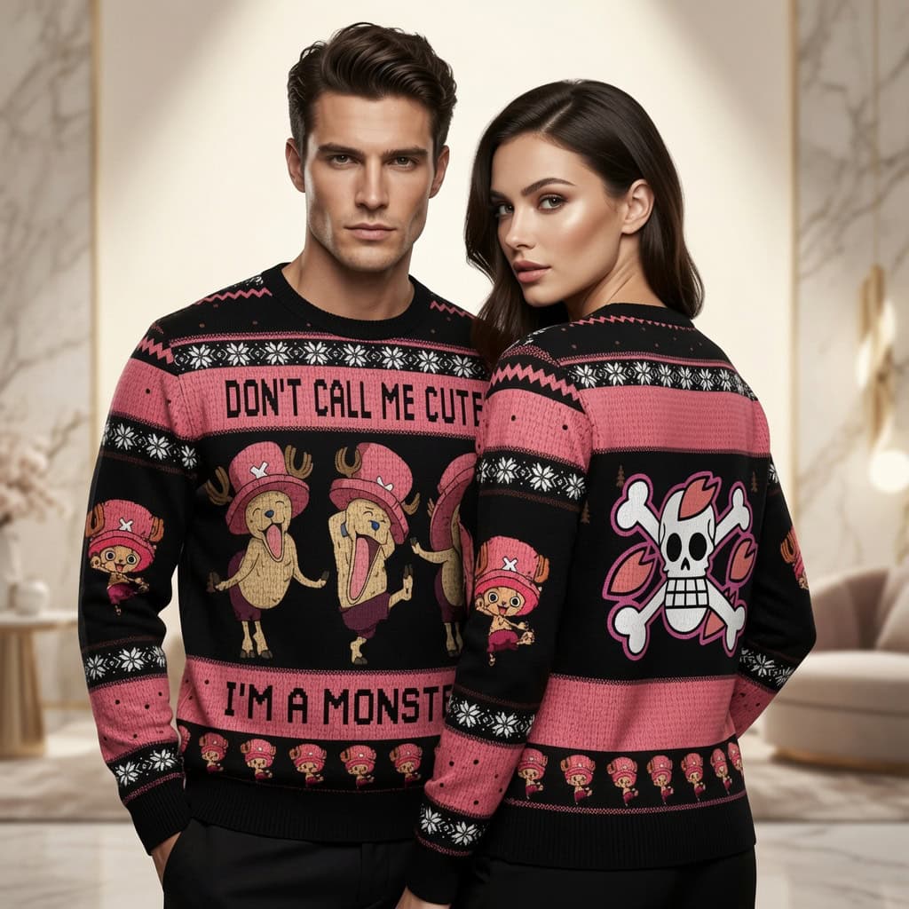 Don t Call Me Cute I m A Monster - Tony Tony Chopper Ugly Christmas Sweater