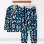 Donald Duck Emotions Unisex Satin Pajamas Set, Spooky Season Pajamas , Long Sleeve And Short Styles - Image 5