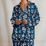 Donald Duck Emotions Unisex Satin Pajamas Set, Spooky Season Pajamas , Long Sleeve And Short Styles - Image 6