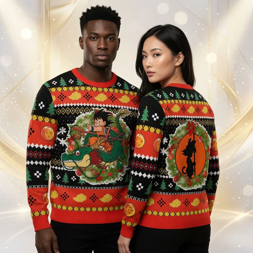 DB Z Christmas Sweater, Anime Holiday Sweater, Gift for Fans