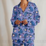 Eeyore Emotions Unisex Satin Pajamas, DN Cute Eeyore Pajamas, Long Sleeve And Short Styles - Image 6