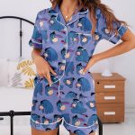 Eeyore Emotions Unisex Satin Pajamas, DN Cute Eeyore Pajamas, Long Sleeve And Short Styles - Image 7