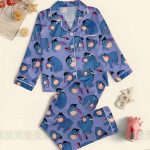 Eeyore Emotions Unisex Satin Pajamas, DN Cute Eeyore Pajamas, Long Sleeve And Short Styles - Image 8