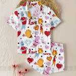 Elemental Unisex Satin Pajamas Set, Spooky Season Pajamas , Long Sleeve And Short Styles