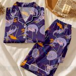 Figment Dragon Unisex Satin Pajamas Set, One Little Spark Pajamas, Long Sleeve And Short Styles - Image 5