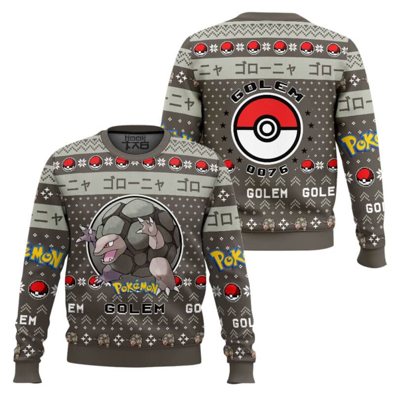 Golem Ugly Christmas Sweater, PKM Holiday Sweater, Christmas Gift for Fans