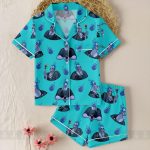 Hades Hercules Unisex Satin Pajamas Set, Spooky Season Pajamas , Long Sleeve And Short Styles