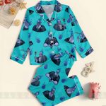 Hades Hercules Unisex Satin Pajamas Set, Spooky Season Pajamas , Long Sleeve And Short Styles - Image 2