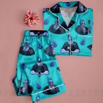 Hades Hercules Unisex Satin Pajamas Set, Spooky Season Pajamas , Long Sleeve And Short Styles - Image 3