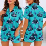 Hades Hercules Unisex Satin Pajamas Set, Spooky Season Pajamas , Long Sleeve And Short Styles - Image 8