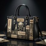 Halloween Skeleton Elegant Custom Libro Horror Purse, Frankenstein Fans Gift