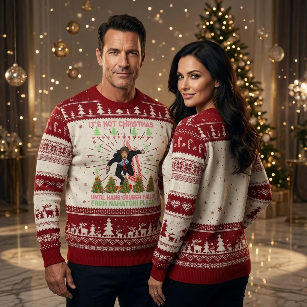 Hans Gruber Ugly Christmas Sweater Nakatomi Christmas Sweater